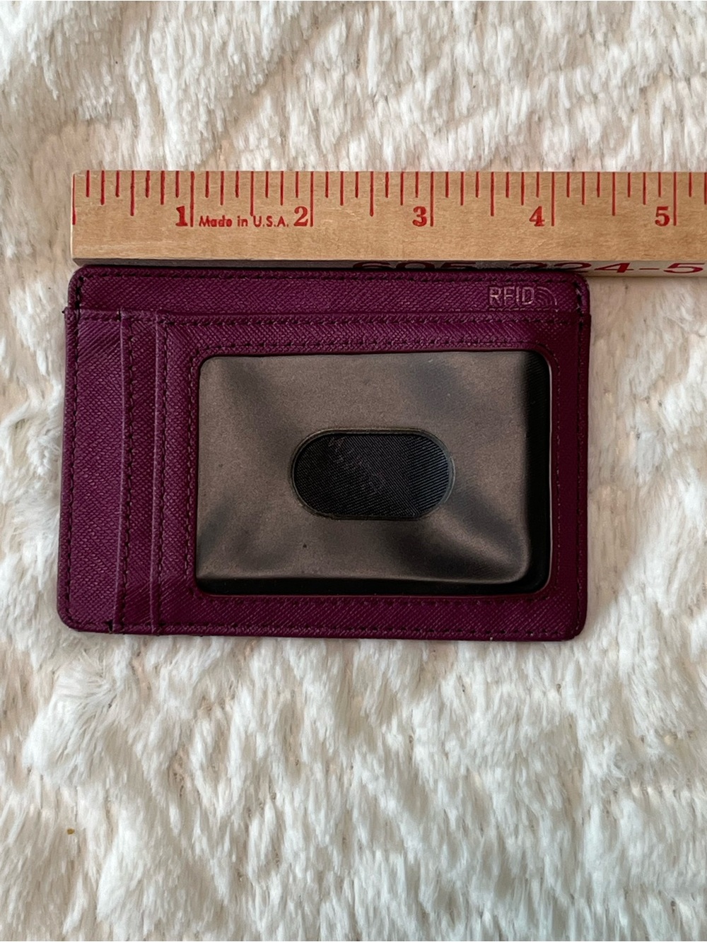Buffway RFID Card Holder - Plum/Burgundy